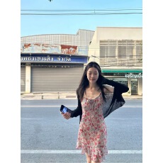 批发oker章壳儿<b class='q'>正品</b>～碎花吊带裙度假风短裙法式复古26夏季新款A855
