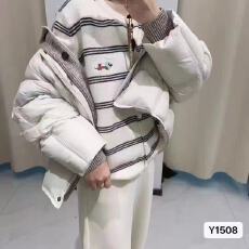 批发<b class='q'>文艺</b>小清新韩系ootd条纹绣花纽扣开衫2025秋冬新ins潮时尚针织大M