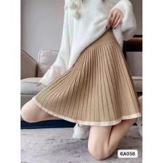 批发韩系ootd百褶短裙2026春夏新ins潮百搭显瘦减龄可爱通勤撞色<b class='q'>蕾丝</b>B