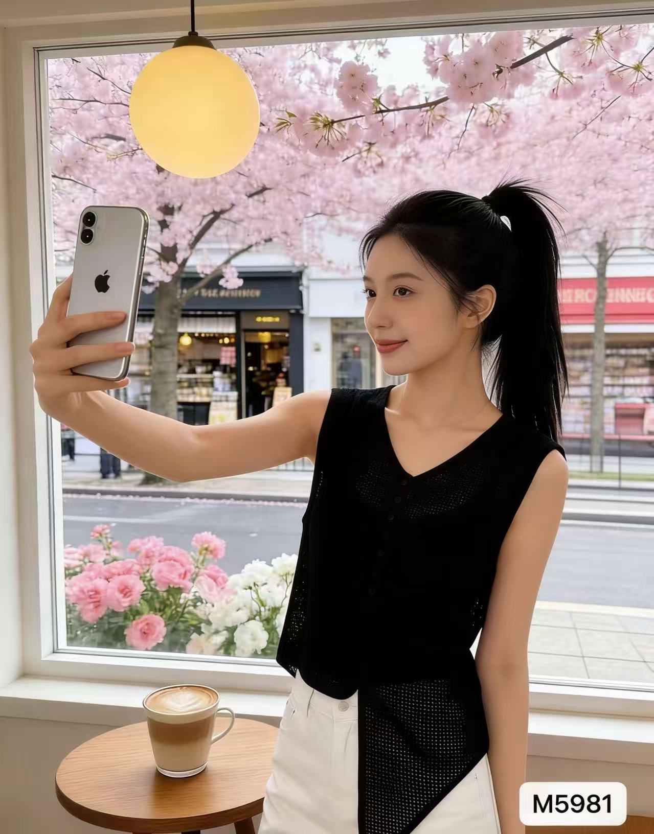 차가운 핫걸 불규칙 홀로우 아웃 인터넷 구멍 개성 조끼 2026 봄 아모이 ins 트렌디 공연 의상 패션 다크 바늘 z