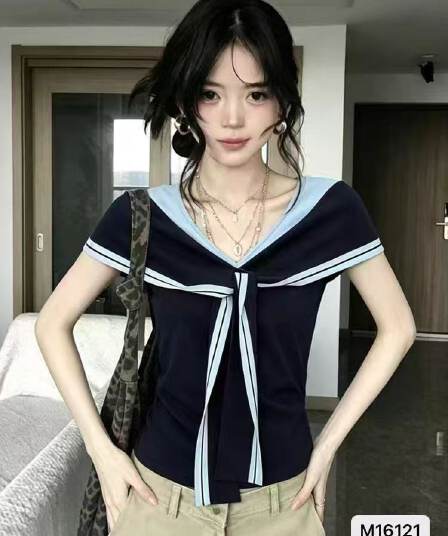 프랑스식 해군 칼라 배색 니트 다용도 풀오버 맨위 2026 이른 가을 새로운 ins 트렌디 민소매 조끼 한일 otd