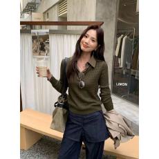 批发<b class='q'>学院风</b>拼接<b class='q'>衬衫</b>领针织女2026秋冬新麻花纹假两件气质通勤毛衣insK