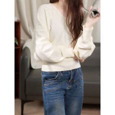 批发<b class='q'>大码</b><b class='q'>胖</b><b class='q'>MM</b><b class='q'>韩</b>系慵懒风V领蝙蝠袖针织衫女2026秋冬新ins潮前后绑带瘦