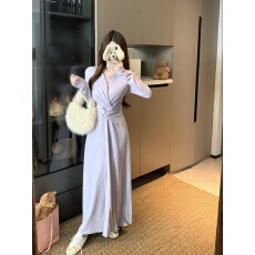 批发#实拍实价# 法式独特扭结掐腰内搭针织<b class='q'>连衣裙女</b>