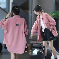 批发<b class='q'>大码</b>胖mm宽松慵懒风衬衫女春季百搭上衣<b class='q'>开衫</b>韩版时尚洋气衬衣外套