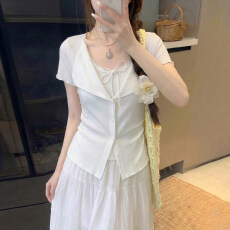批发<b class='q'>大码</b>胖mm纯欲风蕾丝拼接V领短袖T恤女2026夏季显瘦<b class='q'>超</b>好看绝美上衣