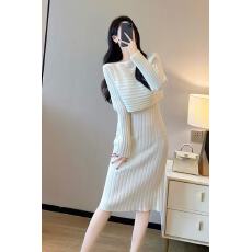批发韩国针织毛衣<b class='q'>套装</b>两件套连衣裙女秋冬气质<b class='q'>名媛</b>OL温柔慵懒风中长款
