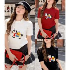 批发马上發短袖<b class='q'>t</b><b class='q'>恤</b>女2026爆款洋气减龄百搭小个子夏季短款针织上衣