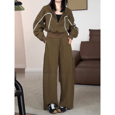 批发运动套装女2025秋冬超火穿搭一整套减龄卫衣弯刀阔腿裤休闲两件套