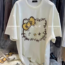 批发韩国东大门秋季新款可爱卡通印花<b class='q'>短袖</b><b class='q'>T</b><b class='q'>恤</b>女宽松休闲百搭上衣