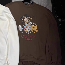 批发GOD财神家正版2025冬季新款卡通印花宽松洋气加绒<b class='q'>长袖</b>卫衣女