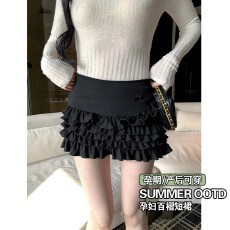 批发孕妇<b class='q'>短裙</b>夏季薄款高腰百褶蝴蝶结夏天外穿新款<b class='q'>半身裙</b>子设计感休闲