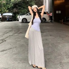 批发孕妇无<b class='q'>托腹</b>半身裙夏季2026新款爆款洋气外穿薄款显瘦<b class='q'>中长款</b>直筒裙