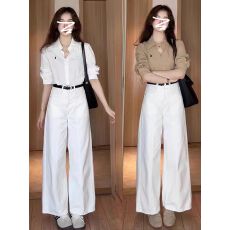 批发2025新款白色法式长袖<b class='q'>衬衫</b>女款爆款内搭<b class='q'>衬衣</b>女早秋设计感休闲上衣