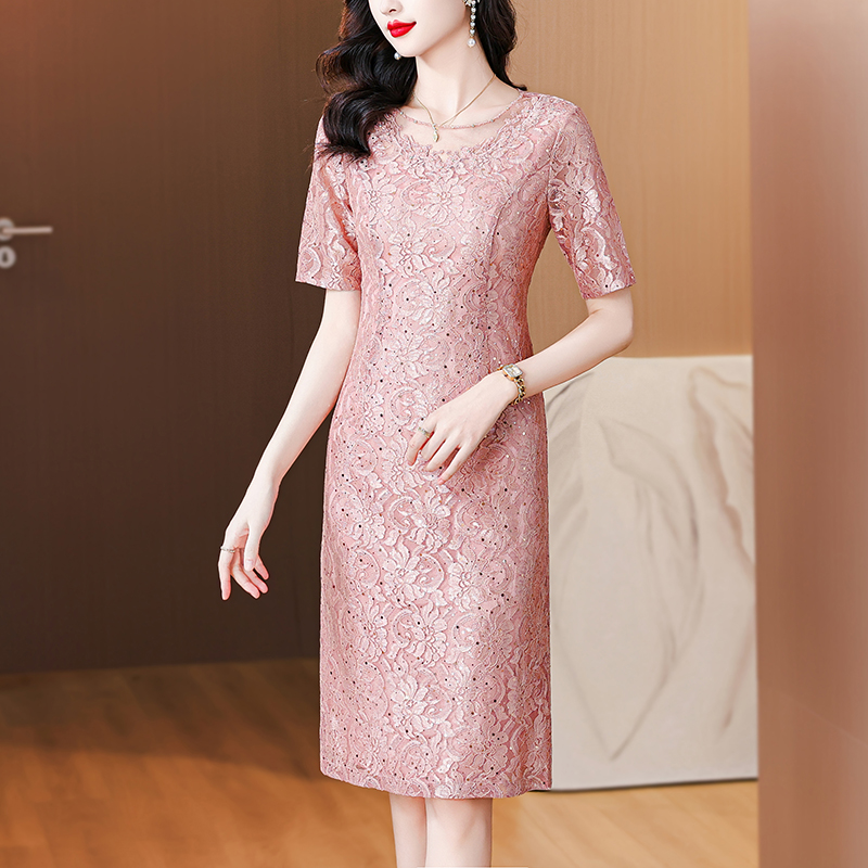 MY70157# 高端日常婚宴装新款高贵亮片妈妈宴会婚宴礼服平时可穿女裝貨...