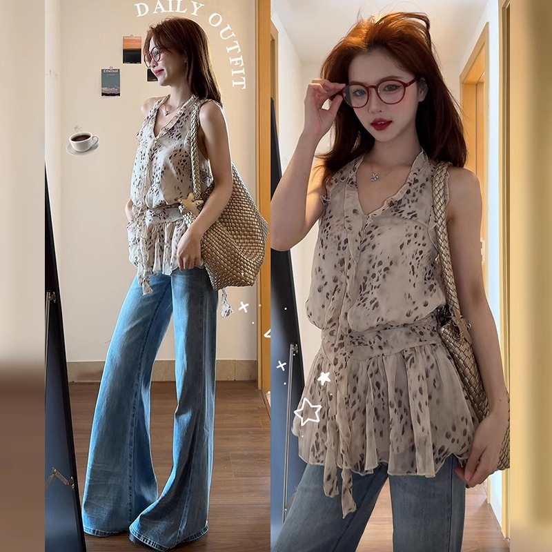 FA35140# 法式美背吊带背心女夏季新款露背无袖挂脖上衣设计感 服裝批發女裝批發服飾貨源