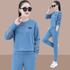 批发2025新款韩版学生时尚休闲<b class='q'>运动服</b>宽松<b class='q'>大码</b>卫衣女士套装两件套