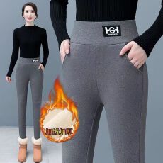 批发羊羔绒加厚<b class='q'>打底裤</b>女冬季新款加绒女外穿高腰大码棉裤紧身保暖长裤