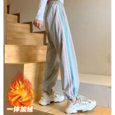 批发<b class='q'>运动</b>裤女宽松九分束脚春季夏季灯笼卫裤小个子显瘦白色休闲裤子