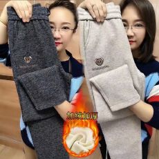 批发爆款加绒糯米<b class='q'>哈伦裤</b><b class='q'>女</b>2025秋冬新款高腰宽松显瘦垂坠感慵懒休闲裤