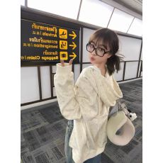 批发原版天猫质量<b class='q'>条纹</b>卫衣拉链<b class='q'>开衫</b>连帽女学生外套2025春秋冬新款潮