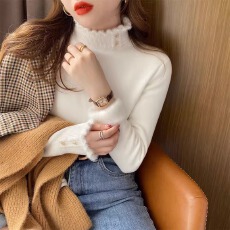 批发高级感超好看毛衣女冬季加厚2026新款内搭秋冬加绒打底衫高领上衣