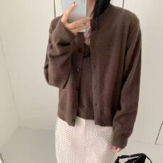 批发韩系新款<b class='q'>针织</b><b class='q'>开衫</b>短袖两件套毛衣外套百搭气质背心<b class='q'>圆领</b>套装时尚