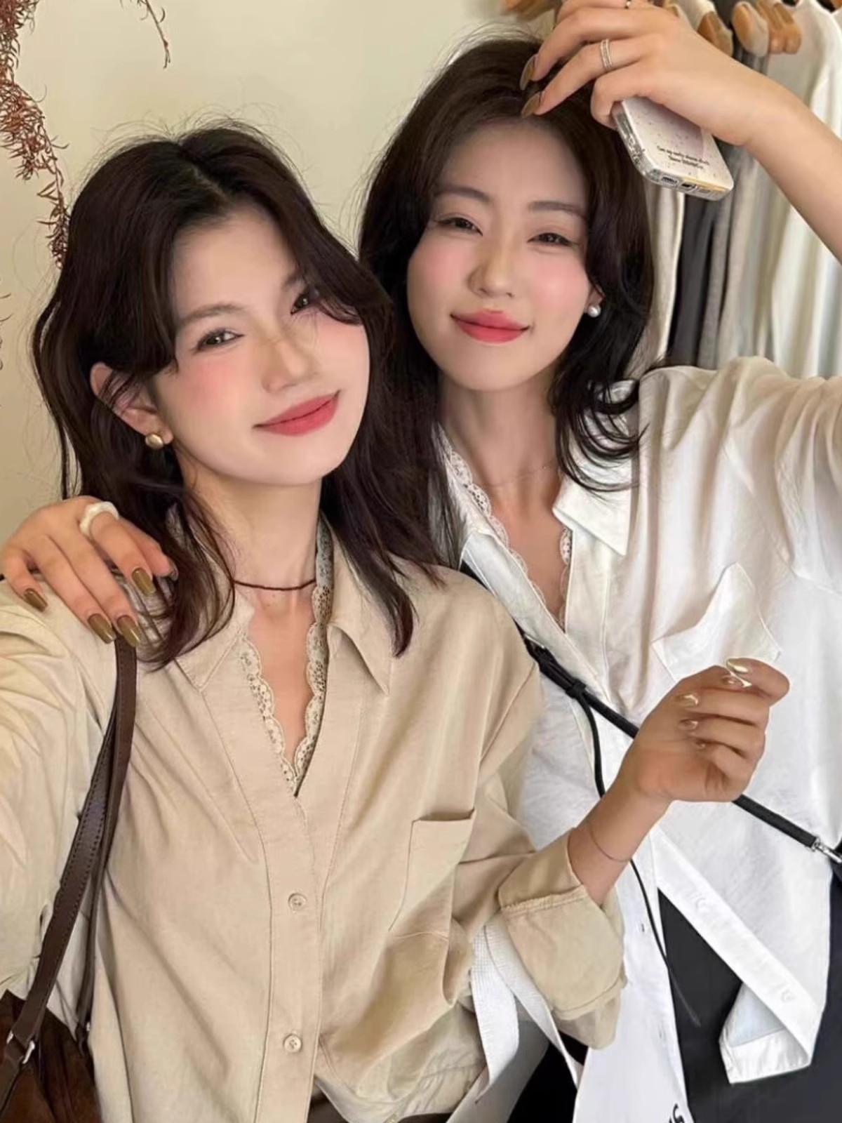 원본 원단 40 면 60 끈끈한 섬유 디자인 센스 레이스 긴팔 오픈 가디건 셔츠 루즈핏 느긋한 바람 맨위