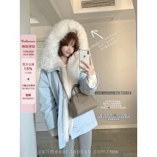 批发CallmeEar//【冬季恋歌】<b class='q'>中长款</b>毛毛保暖冲锋衣派克服外套女冬季