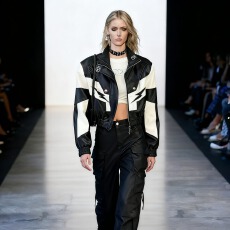 批发<b class='q'>韩版</b>辣妹高级感黑白撞色PU皮衣外套女秋季新款洋气炸街机车短夹克