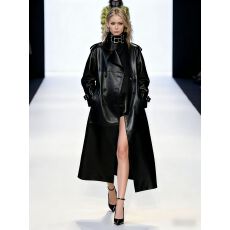 批发高端轻奢时尚皮衣女中<b class='q'>长款</b>新品韩版宽松洋气PU皮中<b class='q'>长款</b>外套