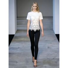 批发Callblack天花板 辣妹性感蕾丝拼接收腰长袖打底衫