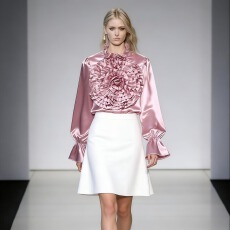 批发重工手工立体大花朵盘花拼接套头长袖欧根纱衬衣时尚气质上衣