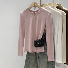 批发<b class='q'>实拍</b>图今年流行爆款修身内搭打底衫女秋冬2025新款高级感绝美上衣