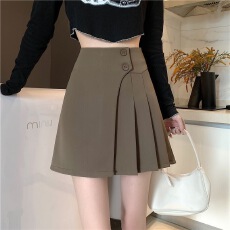 批发大码百褶半身裙2024新款秋季高腰裙子<b class='q'>胖</b>mm<b class='q'>遮</b>肚显瘦不规则a字短裙