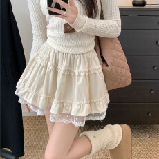 批发大码女秋冬新款<b class='q'>胖</b>mm<b class='q'>洋气</b>显瘦蓬蓬宽松防走光短裙松紧腰蛋糕半身裙