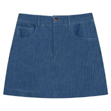 批发秋<b class='q'>冬</b>新款蓝色灯芯绒短裙复古韩版设计感蓝色a字裙小个子