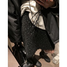 批发miu系碎花灯芯绒半身裙女秋<b class='q'>冬</b>季韩系复古高腰a字短裙子