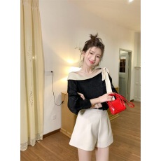 批发法式优雅气质雪纺衬衫女秋季新款设计感撞色高级宽松百搭上衣小衫