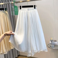 批发冰丝凉感纱<b class='q'>裙裤</b>女夏小个子显高大码胖妹妹高腰显瘦<b class='q'>雪纺</b>宽松阔腿裤