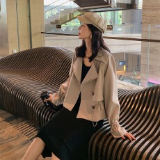 批发西装领<b class='q'>外套</b>女宽松2026春秋款<b class='q'>韩版</b>小个子夹克上衣气质收腰短款风衣