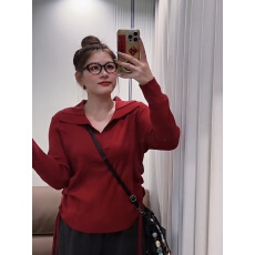 批发<b class='q'>大码</b>女装翻领内搭<b class='q'>长袖</b>针织衫新款微胖mm遮肚子显瘦打底衫上衣通勤