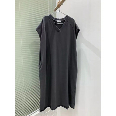 批发<b class='q'>韩国</b>东大门2026春夏新款时尚磨边V领短袖宽松休闲T恤<b class='q'>长裙女</b>连衣裙