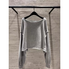 批发韩国东大门春季新款宽松一字领露肩短款卫衣女休闲长袖套头<b class='q'>上衣</b>潮