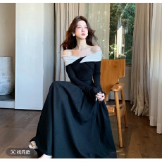 批发秋冬小众气质赫本风法式上衣小黑裙<b class='q'>时尚</b>套<b class='q'>装</b>