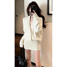 批发气场强大名媛气质女神范高级感法式轻熟大方得体咖色连衣裙冬季