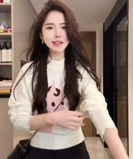 신년 부드러운 찹쌀 만화 작은 말 긴팔 니트 스웨터 여성 이른 봄 고유 한 아름다운 miu 부서 스웨터 기본 셔츠 맨위