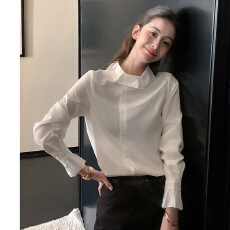 批发花边领衬衫女高级感设计感小众轻奢减龄洋气知性优雅衬衣上衣