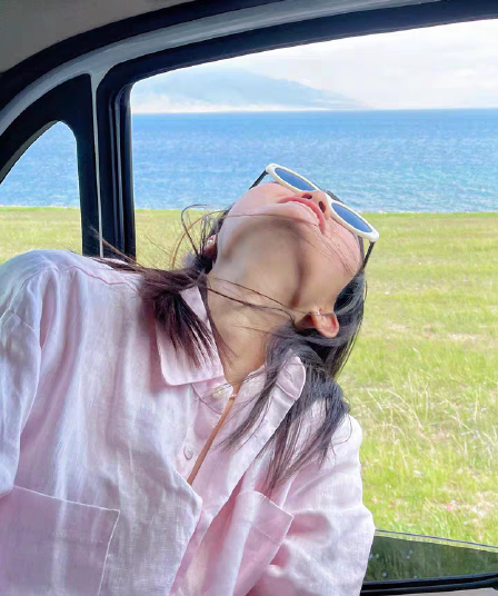 한국 스타일 고급 센스 빛 핑크색 아마 여성 셔츠 새로운 루즈핏 느긋한 바람 셔츠 캐주얼 재킷 셔츠 맨위