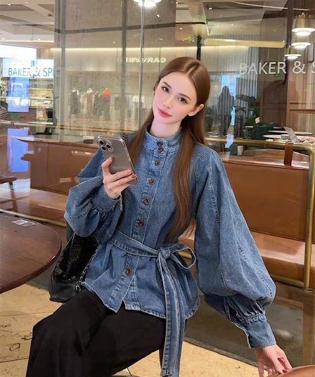 2026 이른 가을 ootd 슈퍼 화재 작은 샤넬 스타일 올해 인기 고유 한 슈퍼 잘 생긴 아름다운 캐주얼 쇼트 스타일 데님 재킷